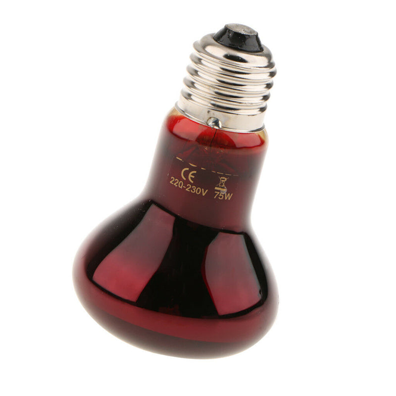 3 Pcs E27 Base Reptile Terrarium UVA Infrared Heat Light Bulb Nightlight 75W