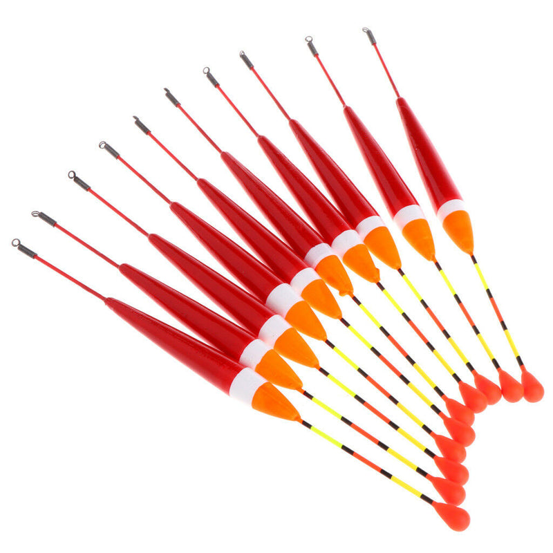 10pcs 0.8g Carp Fishing Floats Set Buoy Bobber Stick For Fish Tackle Vertical 9#