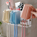 Useful Toothbrush Holder Dust-proof Toothpaste Stand Squeezer Suction Bathroom