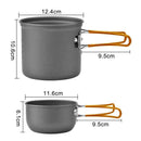 DS-101 Outdoor Camping Cookware Set Portale Orange Handle Tableware Pot
