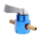 2x 2-Way 1/4'' 6mm Fuel Petrol Tap Valve On Off Switch Flow Control Blue