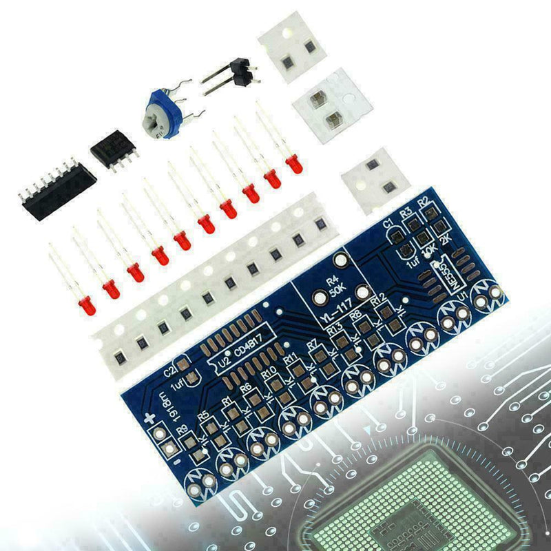 NE555+CD4017 Running LED Flow LED Light Electronic L1Y7 nice DIY duction Su F9J2