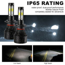 2*4-Sides H7 COB Hi-Lo Beam LED Headlight Kit  Bulb High Low 6500K