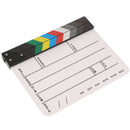 Acrylic Colorful Dry Erase Clap-Stick Clapper Board Slate for Movie Cut Action
