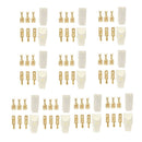 10 Kits 3 Pin 6.3mm Brass Crimp Terminal Cable Locking Male Female Connector