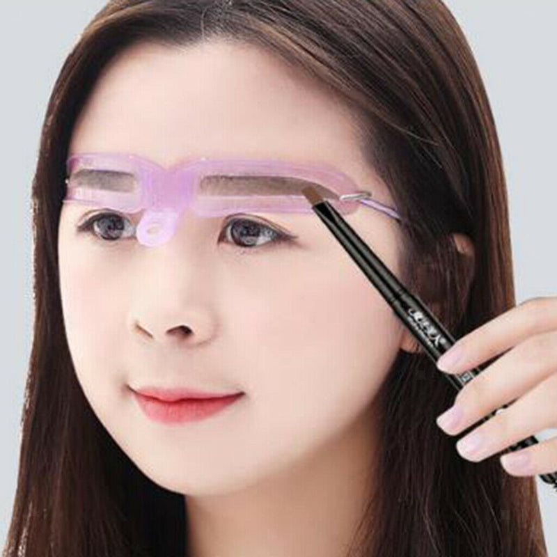 8 Style Easy Use Eyebrow Shaping Stencil Eye Brow Template Makeup DIY Tool