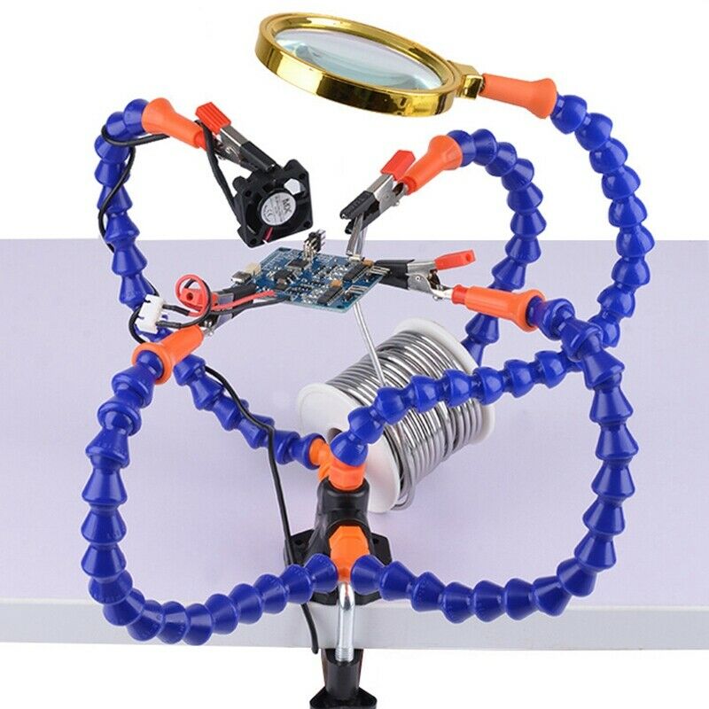 Bench Vise Table Clamp Soldering Station With 5Pc Flexible Arms Soldering I W3I1