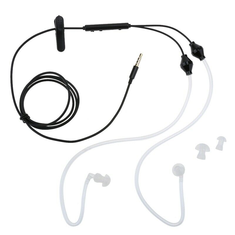 Anti-Radiation Earphone earpiece 3.5mm air Acoustic Tube Stereo earphone wi I6P3
