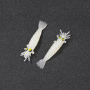 10pcs/bag Luminous Soft Shrimps Fishing Lures Artificial Baits Silica Gel