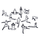12pcs/set Cookie Cutter Plastic Yoga Biscuit Mold Cutter Sugarcraft Cake Mold FT