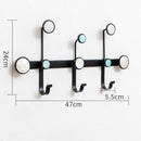 Creative Wrought Iron Rack Coat Hook Wall Storage Shelf Multi-Purpose Hooks