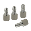 4pcs Durable Brass Release Coupler Adapter No