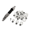 23pcs Telescopic Fishing Rod Pole Guides Tips Top Eye Rings Kit + Reel Seat