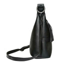 Women Messenger Soft Leather Shoulder Bags Tassel Crossbody Handbags (Black