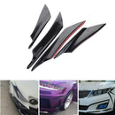 4x Real Carbon Fiber Car Front Bumper Fins Body Spoiler Canards Universal Black