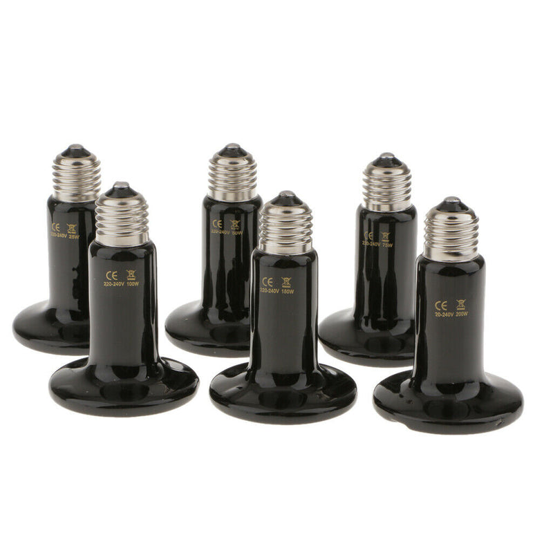 25W Reptile Lamp Vivarium Terrarium Heat Emitter Basking Light E27 Dia.75mm