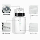 2PCs Empty Clear Nail Art Pump Dispenser Acetone Polish Remover Liquid Bottle