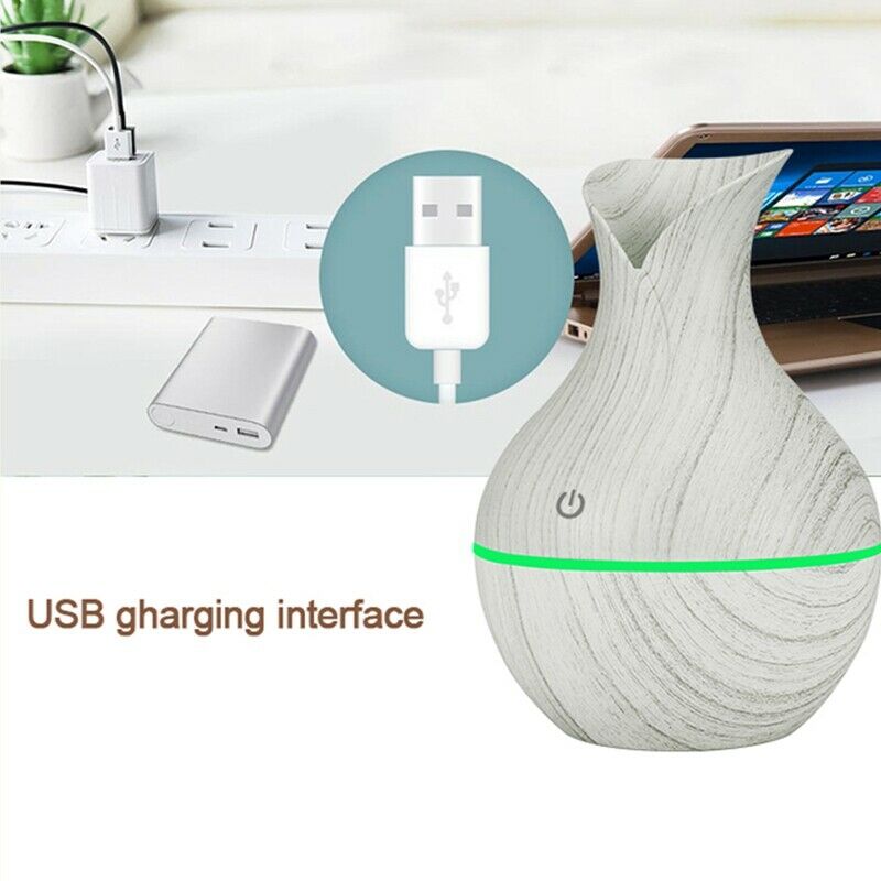 130Ml Mini Electric Air Humidifier Usb Charge Aroma Diffuser Ultrasonic Whi C1Z1