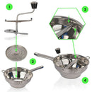 Household Mill Tool 3 Discs Mashing Stainless Steel Kitchen Grinder Blender