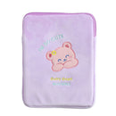 11 inch Laptop Bag Cute Bear Pouch Case for iPad Protective Cover (Purple)