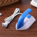 Blue Travel Mini Electric Thermostat Handheld Coated Plate Iron