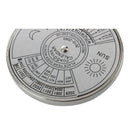 Keychain key ring metal Perpetual Calendar pattern