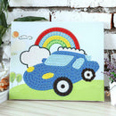 Aviation Children DIY Button Painting Stickers Pictures Kids Handmade Kits