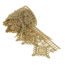 1Yard Golden Metallic Embroidery Venise Lace Trims for Clothes Embellishemnt
