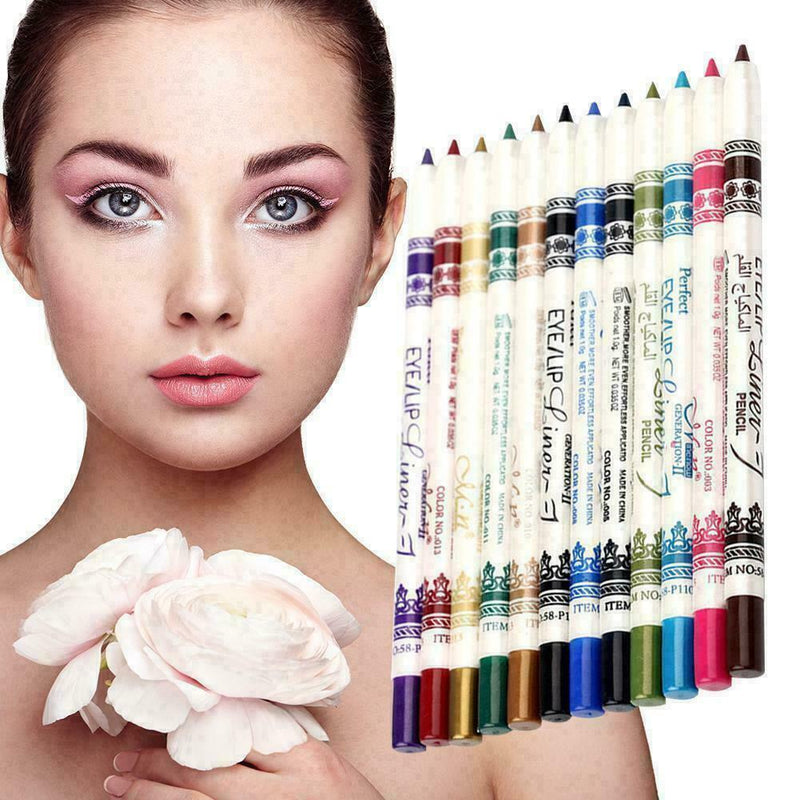 12 Pcs Professional Cosmetic Makeup Eyeliner Eye / C8H5 Liner Glitter Set P H9P1