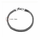 Mens Bracelets 5mm Stainless Steel Wristband Hand Chain Punk Jewelry Gift B6L9