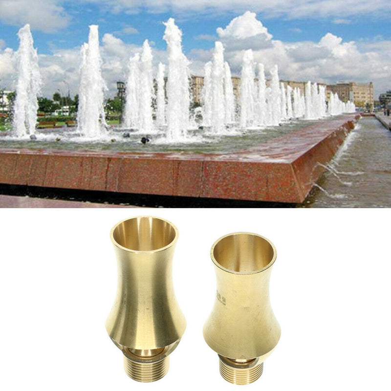2x Brass Cascade Cedar Style Nozzle Spray Head Fountain  A+B