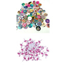 150Pcs Assorted Flamingo Buttons Wooden for Cardmaking Craft Embellishments