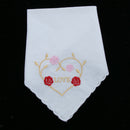 Cotton Floral Embroidered Handkerchiefs Set of 3