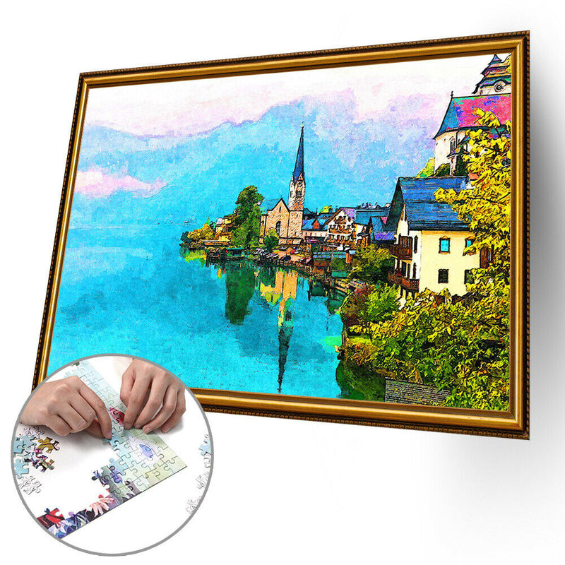 Riverside Town Paper Puzzles 1000pcs Adults Kids Jigsaw Picture DIY Toys