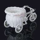 Rattan Tricycle Bike Flower Basket Vase Storage Home Wedding Party Decor Nice