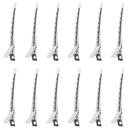 12x Professional Metal Hair Clips Sectioning Salon Hairdressing Curling Grip