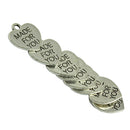 50pcs MADE for YOU Heart Shape DIY Necklace Bracelet Keychain Pendants