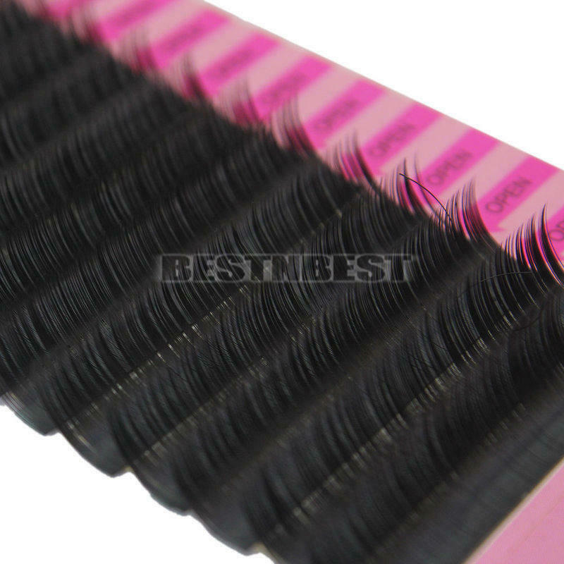 4 Tray False Eyelash Extensions C Curl 8/10/12/14mm Salon Makeup Accessories