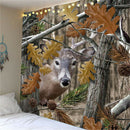 Printed Wall Hanging Decor Tapestry Throw Blanket Bedspread Deer 90inch