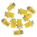 10x Car T5 B8.5D 5050 Dashboard Instrument Speed LED Light Bulb Lamp 12V Yello-