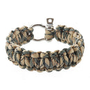 Survival Bracelet with Stainless Steel Bow Shackle - Desert Camo - Ideal ac A8V4