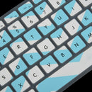 Zig-Zag Keyboard Cover Skin For Macbook Pro 13 15 17 inch Blue