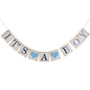 Baby garland IT'S A BOY Paper garland Bunting Banner Baptism Baby shower Fe