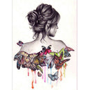 Butterfly Beauty Girl 5D Diamond DIY Painting Craft Kit Home Decor