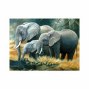 DIY 5D Diamond Embroidery three Elephant Painting Cross Stitch Art Craft Ho