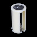 White Parallel AA Battery Adapter Holder 1.5V Case Box Converter 3 AA to D M&O