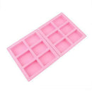 Rectangle 6-Cavity Soap Mold Cake ice Silicone Mould Tray Homemade Craft DIY