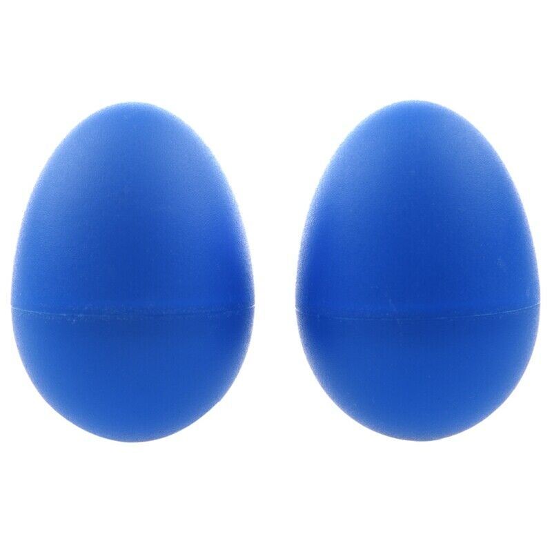 1 Pair Plastic Percussion Musical Egg Maracas Shakers blue D9R4