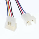 10Inch 2Way 3/4 Pin Y Splitter Adapter Cable for CPU PC Case PWM Fan