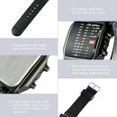 Luxury Men's Stainless Steel Watch LED Sports Date Bracelet Digital Wristwa A6W0